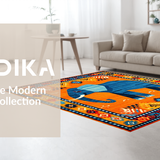 Ultra Soft Area Rug, Non Slip, Stain Resistant, Washable Area Rugs for Living Room, Bedroom, Rustic Earthy Toned Decor Piece(Orange)