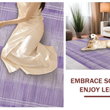 Ultra Soft Area Rug, Non Slip, Stain Resistant, Washable Area Rugs for Living Room, Bedroom, Modern Warm Toned Shaggy Aesthetic(Purple)