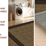 Ultra Soft Area Rug, Non Slip, Stain Resistant, Washable Area Rugs for Living Room, Bedroom, Artistic Earthy Toned Print(Brown)