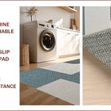 Ultra Soft Area Rug, Non Slip, Stain Resistant, Washable Area Rugs for Living Room, Bedroom, Minimalist Thin Grey Rug for Office and Entryway(Gray)