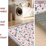 Ultra Soft Area Rug, Non Slip, Stain Resistant, Washable Area Rugs for Living Room, Bedroom, Vibrant Butterfly Accent Style(Pink)
