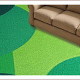 Ultra Soft Area Rug, Non Slip, Stain Resistant, Washable Area Rugs for Living Room, Bedroom, Contemporary Minimalist Green Non-Shedding Home Carpet(Green)