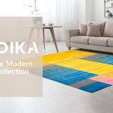 Ultra Soft Area Rug, Non Slip, Stain Resistant, Washable Area Rugs for Living Room, Bedroom, Minimalist Lively Wave Formation(Yellow)