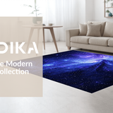 Ultra Soft Area Rug, Non Slip, Stain Resistant, Washable Area Rugs for Living Room, Bedroom, Dreamy Starry Sky Visualization(Blue)
