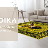 Ultra Soft Area Rug, Non Slip, Stain Resistant, Washable Area Rugs for Living Room, Bedroom, Cozy Textured Farm Animal Theme(Black)