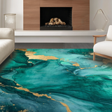 Fluid Abstract Metallic Motif(Green)