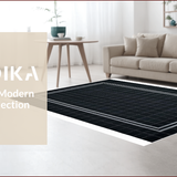 Contemporary Black and White Trellis(Black)