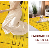 Ultra Soft Area Rug, Non Slip, Stain Resistant, Washable Area Rugs for Living Room, Bedroom, Modern Geometric Boxes(Yellow)