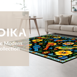 Eclectic Cultural Floral Fusion(Black)