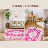 Contemporary Distressed Linear(Pink)