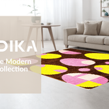 Ultra Soft Area Rug, Non Slip, Stain Resistant, Washable Area Rugs for Living Room, Bedroom, Lively Elegant Entrance Accent(Brown)