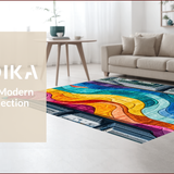 Ultra Soft Area Rug, Non Slip, Stain Resistant, Washable Area Rugs for Living Room, Bedroom, City Life Design Toy Car Play Area Carpet(Blue)