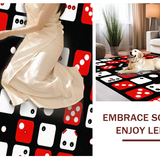 Ultra Soft Area Rug, Non Slip, Stain Resistant, Washable Area Rugs for Living Room, Bedroom, Dynamic Modern Geometric Layout(Red)