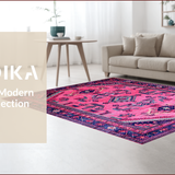 Ultra Soft Area Rug, Non Slip, Stain Resistant, Washable Area Rugs for Living Room, Bedroom, Rustic Pink Cowgirl Aesthetic(Pink)