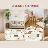 Ultra Soft Area Rug, Non Slip, Stain Resistant, Washable Area Rugs for Living Room, Bedroom, Elegant Off-White Animal Motif(Beige)
