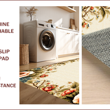 Ultra Soft Area Rug, Non Slip, Stain Resistant, Washable Area Rugs for Living Room, Bedroom, Beige Vintage Floral Living Room Rug(Beige)