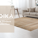 Ultra Soft Area Rug, Non Slip, Stain Resistant, Washable Area Rugs for Living Room, Bedroom, Artful Textured Jute and Cotton Blend(Gray)