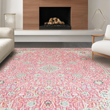 Ultra Soft Area Rug, Non Slip, Stain Resistant, Washable Area Rugs for Living Room, Bedroom, Sublime Elegant Minimalist Design(Pink)