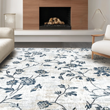 Ultra Soft Area Rug, Non Slip, Stain Resistant, Washable Area Rugs for Living Room, Bedroom, Cozy Earthy Toned Abstract Pattern(Gray)