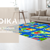 Brightly Colored City Journey Canvas(Blue)