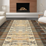 Ultra Soft Area Rug, Non Slip, Stain Resistant, Washable Area Rugs for Living Room, Bedroom, Earthy Toned Irregular Animal Motif(Beige)