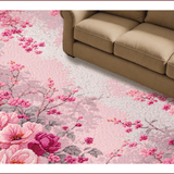 Ultra Soft Area Rug, Non Slip, Stain Resistant, Washable Area Rugs for Living Room, Bedroom, Romantic Rose Floral(Pink)