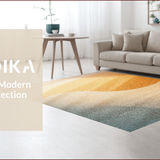 Ultra Soft Area Rug, Non Slip, Stain Resistant, Washable Area Rugs for Living Room, Bedroom, Hand-Woven Neutral Gradient Living Room Rug(Beige)