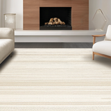 Ultra Soft Area Rug, Non Slip, Stain Resistant, Washable Area Rugs for Living Room, Bedroom, Sleek Earthy Geometric Arrangement(Beige)