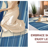 Ultra Soft Area Rug, Non Slip, Stain Resistant, Washable Area Rugs for Living Room, Bedroom, Serene Nautical Color Palette(Blue)