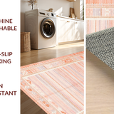 Ultra Soft Area Rug, Non Slip, Stain Resistant, Washable Area Rugs for Living Room, Bedroom, Sweet Coral Minimalist Pattern(Pink)