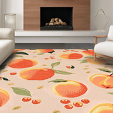 Ultra Soft Area Rug, Non Slip, Stain Resistant, Washable Area Rugs for Living Room, Bedroom, Fun Lively Colorful Textile Art(Orange)