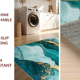 Elegant Gold Veined Aesthetic(Blue)