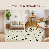 Ultra Soft Area Rug, Non Slip, Stain Resistant, Washable Area Rugs for Living Room, Bedroom, Chic Ivory Animal Print Aesthetic(Beige)