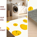 Ultra Soft Area Rug, Non Slip, Stain Resistant, Washable Area Rugs for Living Room, Bedroom, Cute Decorative Egg Shape(Yellow)