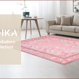 Ultra Soft Area Rug, Non Slip, Stain Resistant, Washable Area Rugs for Living Room, Bedroom, Delicate Feminine Whimsical Touch(Pink)