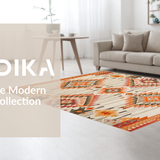 Ultra Soft Area Rug, Non Slip, Stain Resistant, Washable Area Rugs for Living Room, Bedroom, Striking Ogee Pattern in Neutral Palette(Beige)