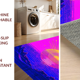 Ultra Soft Area Rug, Non Slip, Stain Resistant, Washable Area Rugs for Living Room, Bedroom, Radiant Ethereal Night Sky Print(Purple)