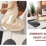 Ultra Soft Area Rug, Non Slip, Stain Resistant, Washable Area Rugs for Living Room, Bedroom, Elegant Minimalist Animal Theme(Gray)