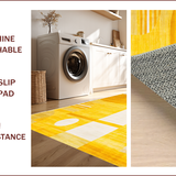 Ultra Soft Area Rug, Non Slip, Stain Resistant, Washable Area Rugs for Living Room, Bedroom, Contemporary Circles Yellow Aesthetic(Yellow)