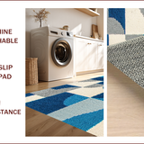 Ultra Soft Area Rug, Non Slip, Stain Resistant, Washable Area Rugs for Living Room, Bedroom, Earth Moon Print Round(Blue)