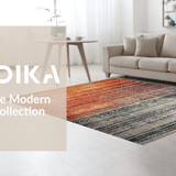 Ultra Soft Area Rug, Non Slip, Stain Resistant, Washable Area Rugs for Living Room, Bedroom, Soft Ombre Gradient Rug Rustic Multi-Hue Distressed Abstract Patterns(Orange)