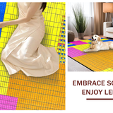 Ultra Soft Area Rug, Non Slip, Stain Resistant, Washable Area Rugs for Living Room, Bedroom, Lively Symmetrical Patterned Accent(Yellow)