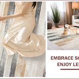 Ultra Soft Area Rug, Non Slip, Stain Resistant, Washable Area Rugs for Living Room, Bedroom, Chic Distressed Animal Motif(Gray)