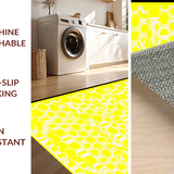 Ultra Soft Area Rug, Non Slip, Stain Resistant, Washable Area Rugs for Living Room, Bedroom, Whimsical Wave-Inspired Decor(Yellow)
