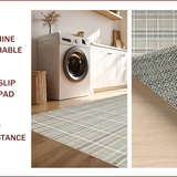 Ultra Soft Area Rug, Non Slip, Stain Resistant, Washable Area Rugs for Living Room, Bedroom, Chic Vintage Checkered Motif(Beige)