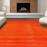 Ultra Soft Area Rug, Non Slip, Stain Resistant, Washable Area Rugs for Living Room, Bedroom, Transitional Deep Orange Palette(Orange)