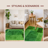 Ultra Soft Area Rug, Non Slip, Stain Resistant, Washable Area Rugs for Living Room, Bedroom, Serene Pastoral Green Elegance(Green)