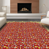 Striking Colorful Floral Tapestry(Red)
