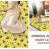 Ultra Soft Area Rug, Non Slip, Stain Resistant, Washable Area Rugs for Living Room, Bedroom, Sophisticated Yellow Petal Composition(Yellow)
