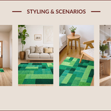 Ultra Soft Area Rug, Non Slip, Stain Resistant, Washable Area Rugs for Living Room, Bedroom, 3D Race Car Playmat(Green)